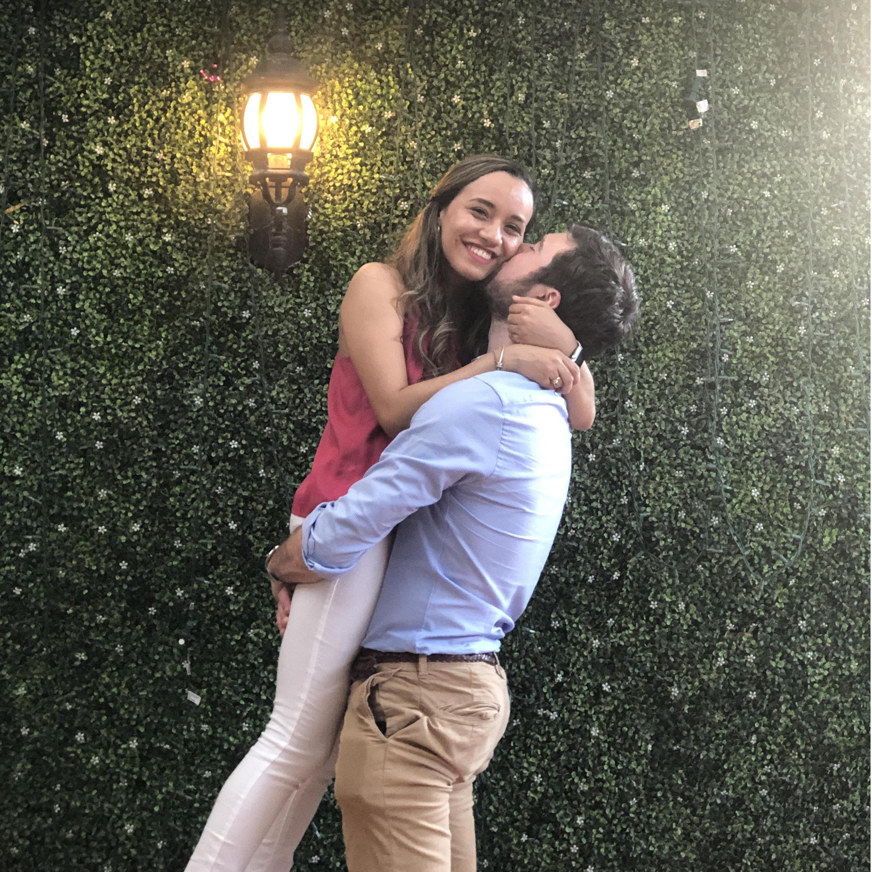 June 2020 - Moments after Drew surprises Mel by coming to her house unannounced and asks for her parents' blessing to marry her (before she gets home!)