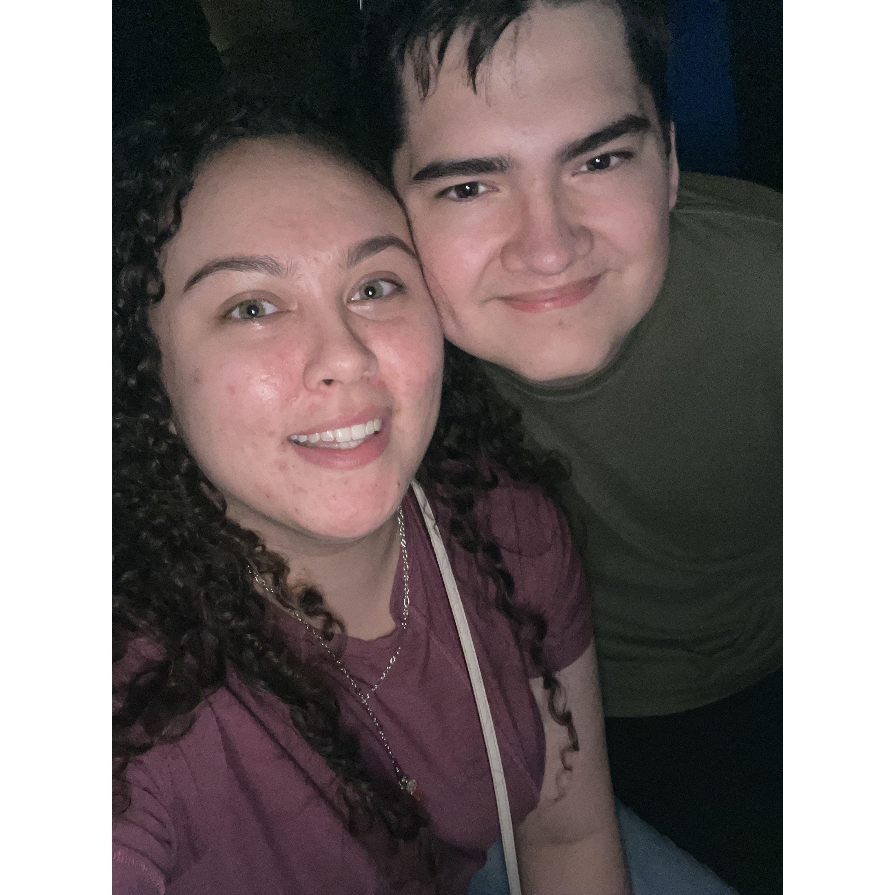 The first picture of us that made it to the Facebook profile.