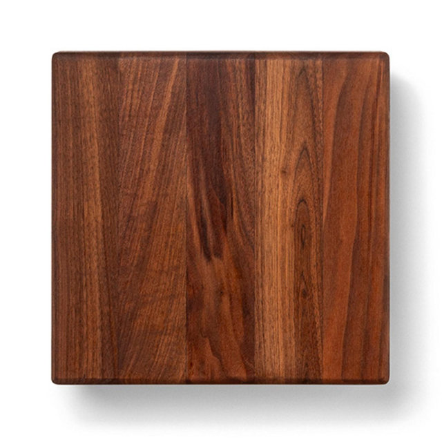 John Boos Boos Block B Series Square Wood Cutting Board with Feet, 1.5-Inch Thickness, 9" x 9" x 1 1/2", Walnut