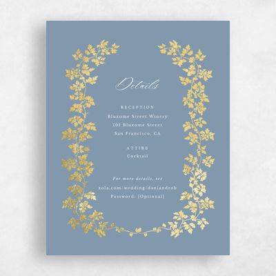 Storm Blue Wedding Enclosure - Edera Foil