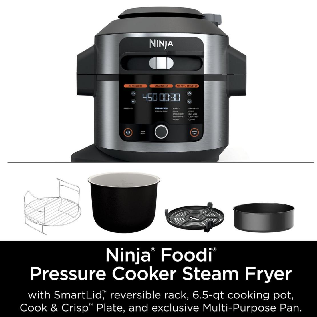 Ninja Foodi 14-in-1 6.5-Quart Pressure Cooker Steam Fryer with SmartLid - OL501A