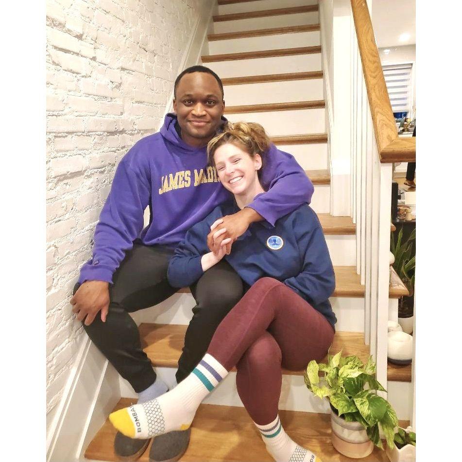 The first photo together in our Baltimore home, March '22.