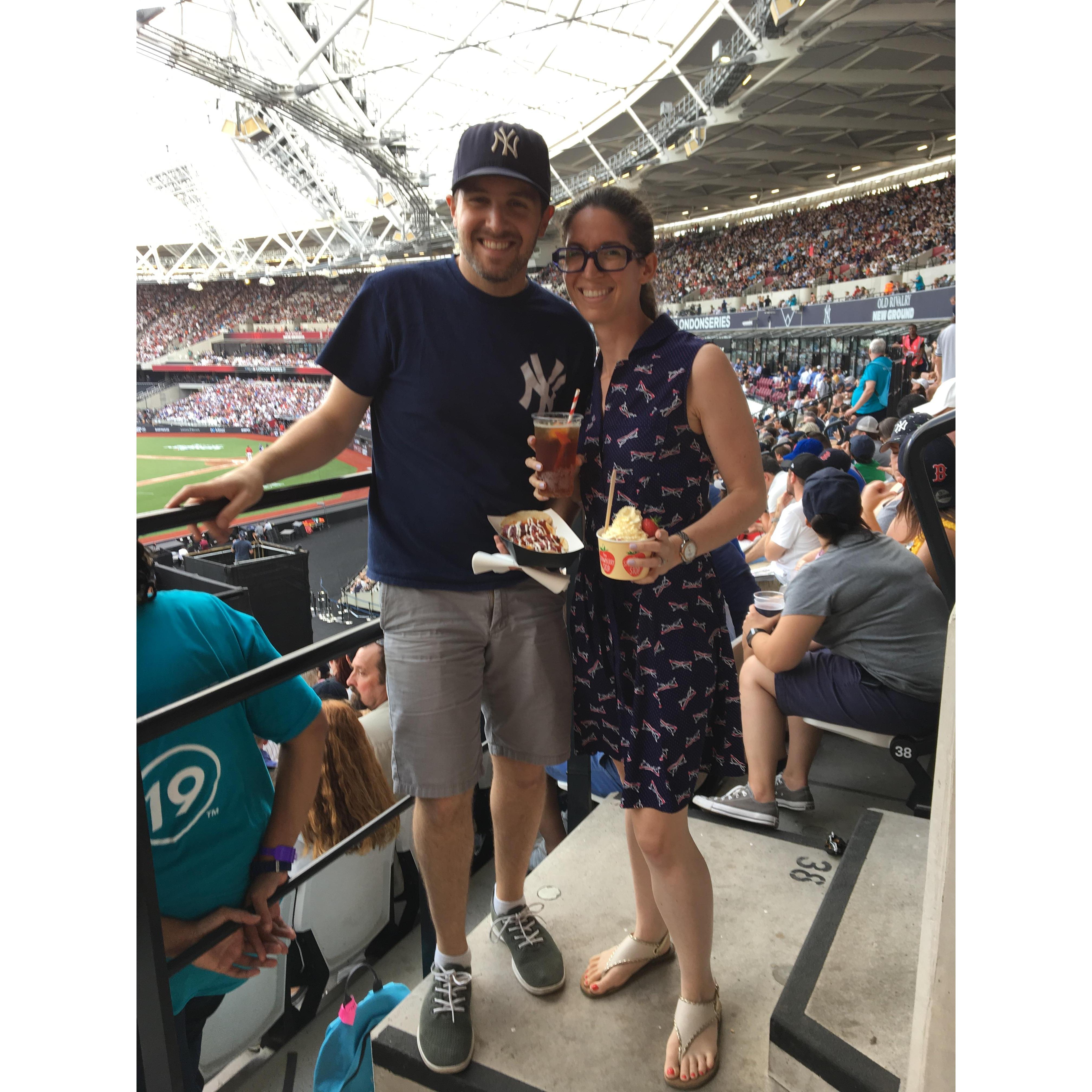 Strawberries and cream and Pimm's at the Yankees vs Red Sox in London 2019!