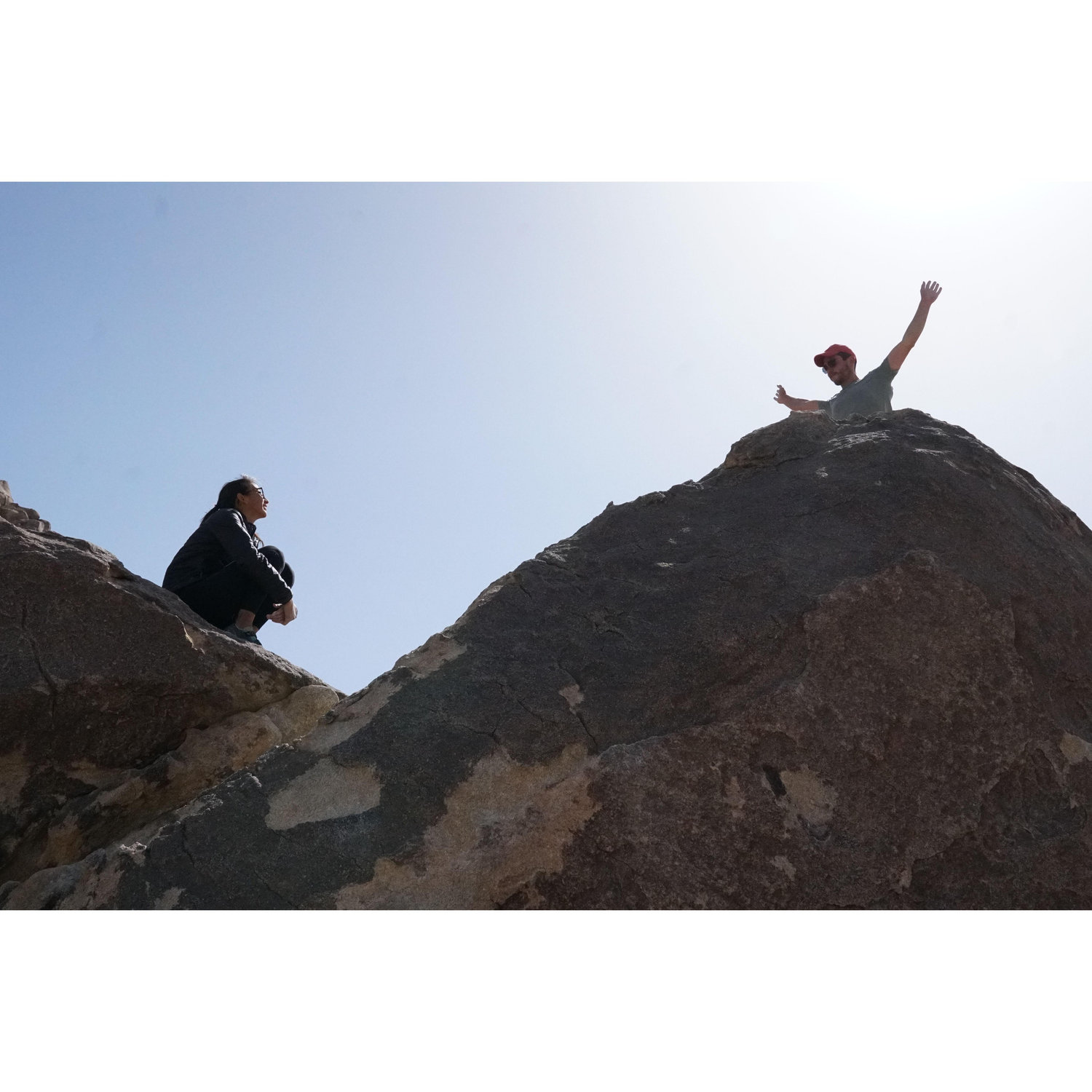 Our friend captured us celebrating together at the top of a climb.