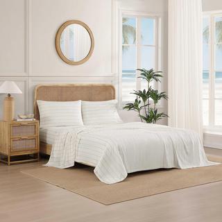 Palma Stripe Cotton 300-Thread Count Sateen 4-Piece Sheet Set