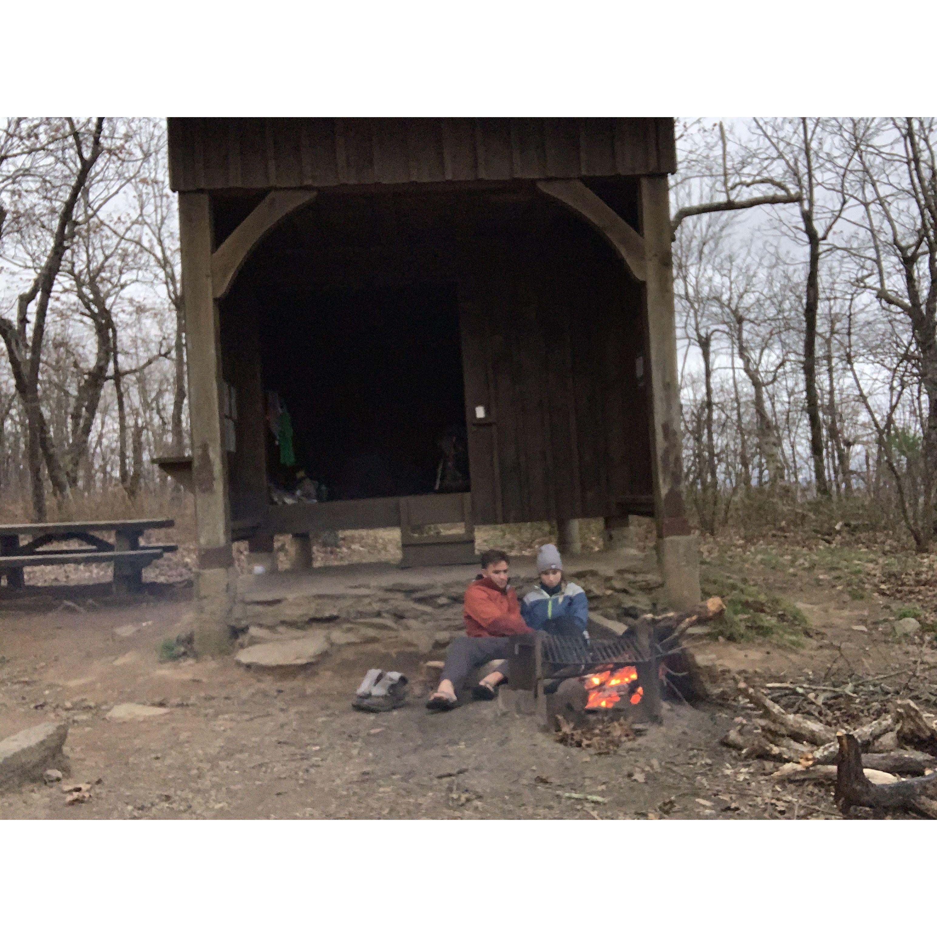 A terrible campsite on the Appalachian trail