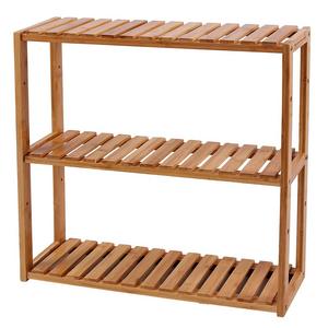 SONGMICS Adjustable Slim Shelf Rack Multifunctional Bathroom Kitchen Living Room Holder 3-Tier Utility Storage Shelf Bamboo UBCB13Y