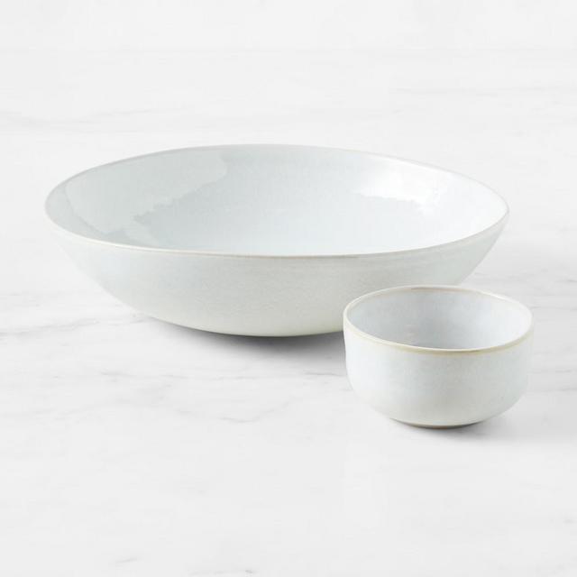 Cyprus Chip & Dip Bowl, White