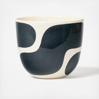 Medium Color Block Planter with Saucer