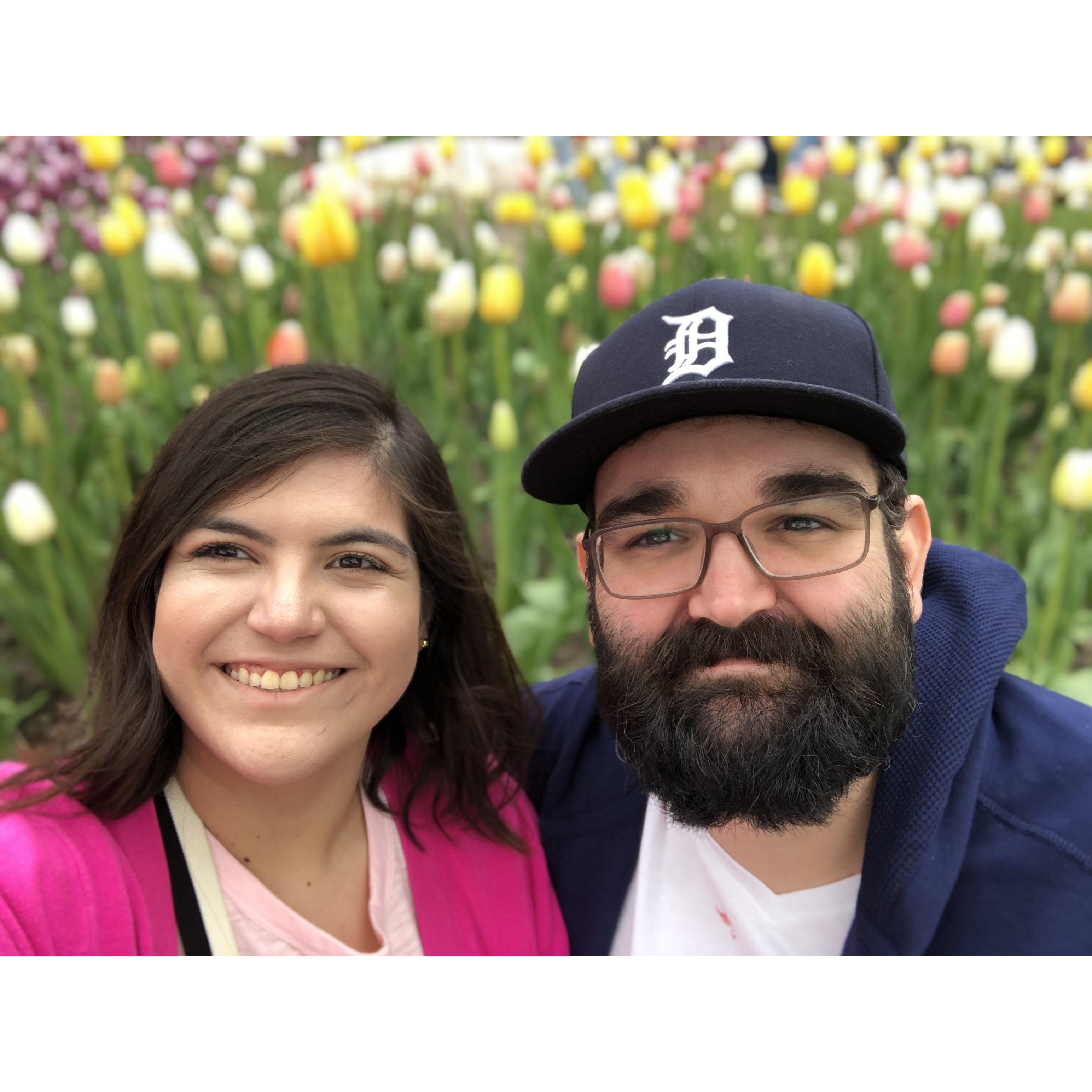 A surprisingly well attended tulip festival in Holland (Michigan).