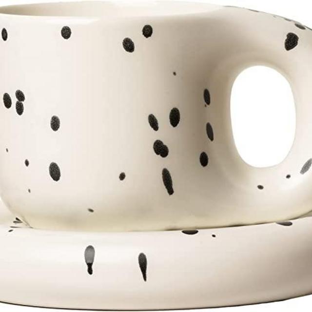 Ceramic Coffee Mug and Saucer
