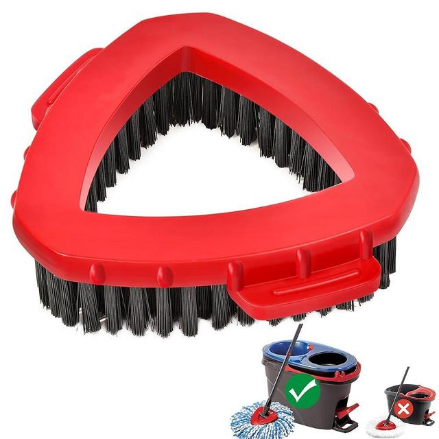 U-Goforst Replace Spin Mop Scrub Brush Head, Replacement Scrubber Mop Head for O Cedar 2 Tank System Attachment, Hard Bristle Cleaning Brush Accessories for Floor Shower Bathroom Kitchen Tile
