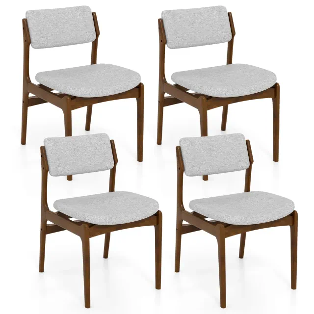 Costway Modern Padded Dining Chairs Set of 4 w/Padded Seat Tilt Backrest for Dining Room