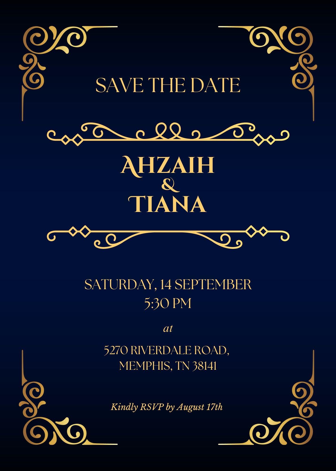 The Wedding Website of Ahzaih Smith and Tiana Smith