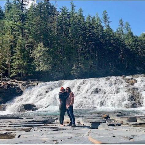 Waterfall bliss in Glacier national park
