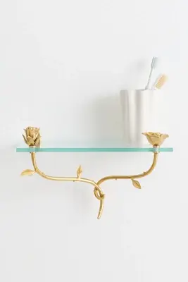Rose Glass Single Shelf