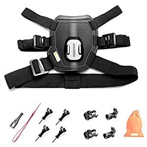 Kitway Dog Harness Chest Mount for Go Pro HERO 5 Black GoPro HERO 4 Silver GoPro HERO 3+,3,2 and SJ4000 SJ5000 SJ6000 Sports Camera Accessories Kit