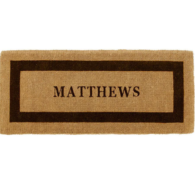Personalized Framed Doormat, 24 x 57", Espresso