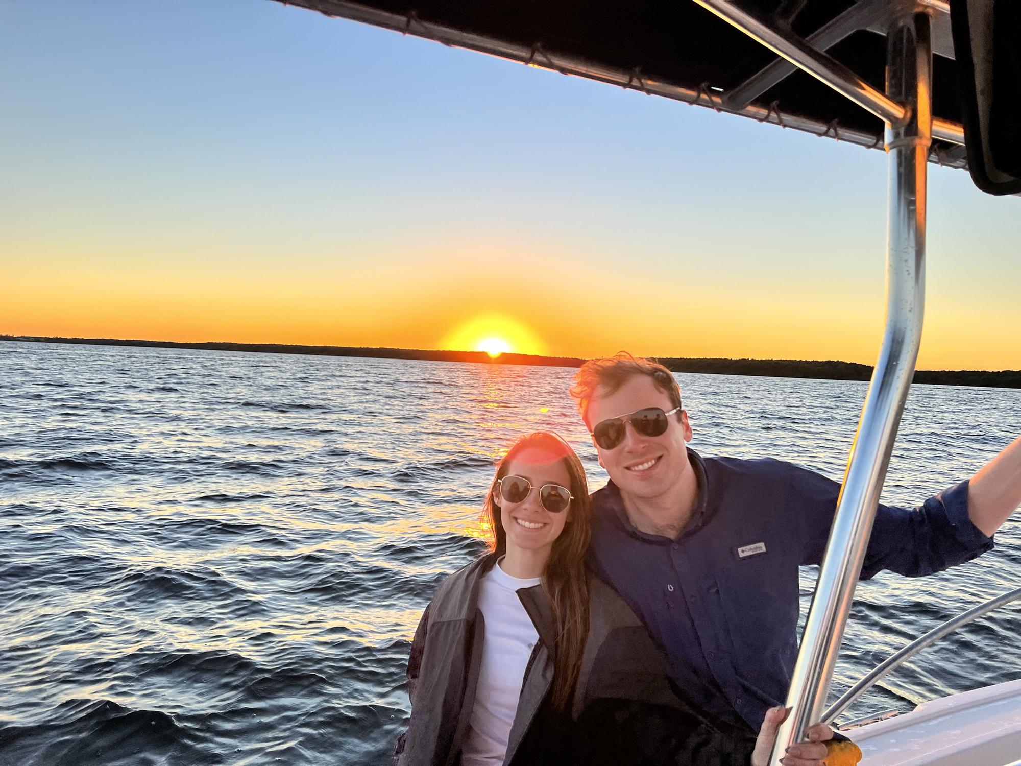 Evan's favorite pastime - on the boat in Miami
