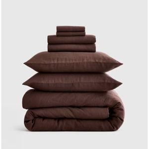 Deluxe Linen Duvet Bundle | Quince in Espresso