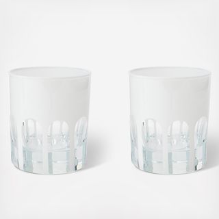 Rialto Milk Old Fashioned Glass, Set of 2
