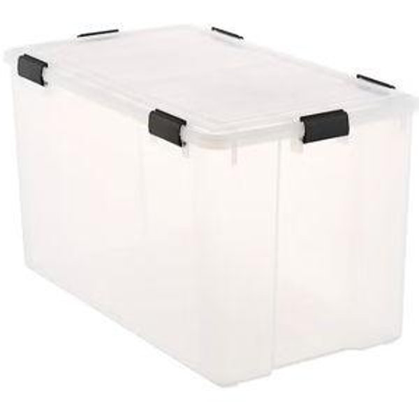 Clear Weathertight Totes-156 qt.
