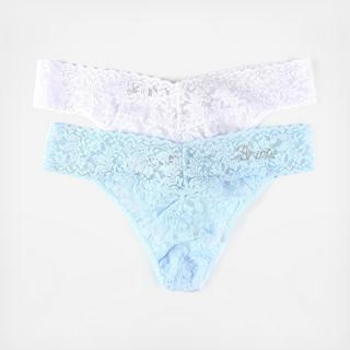 2-Piece "Bride" & Signature Lace Original Rise Thong Set