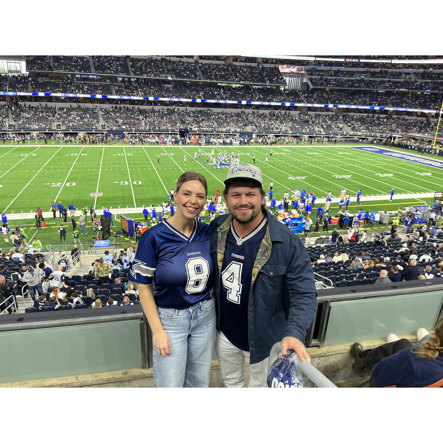 Sarah's first Cowboys game + Ben's first time at the new stadium