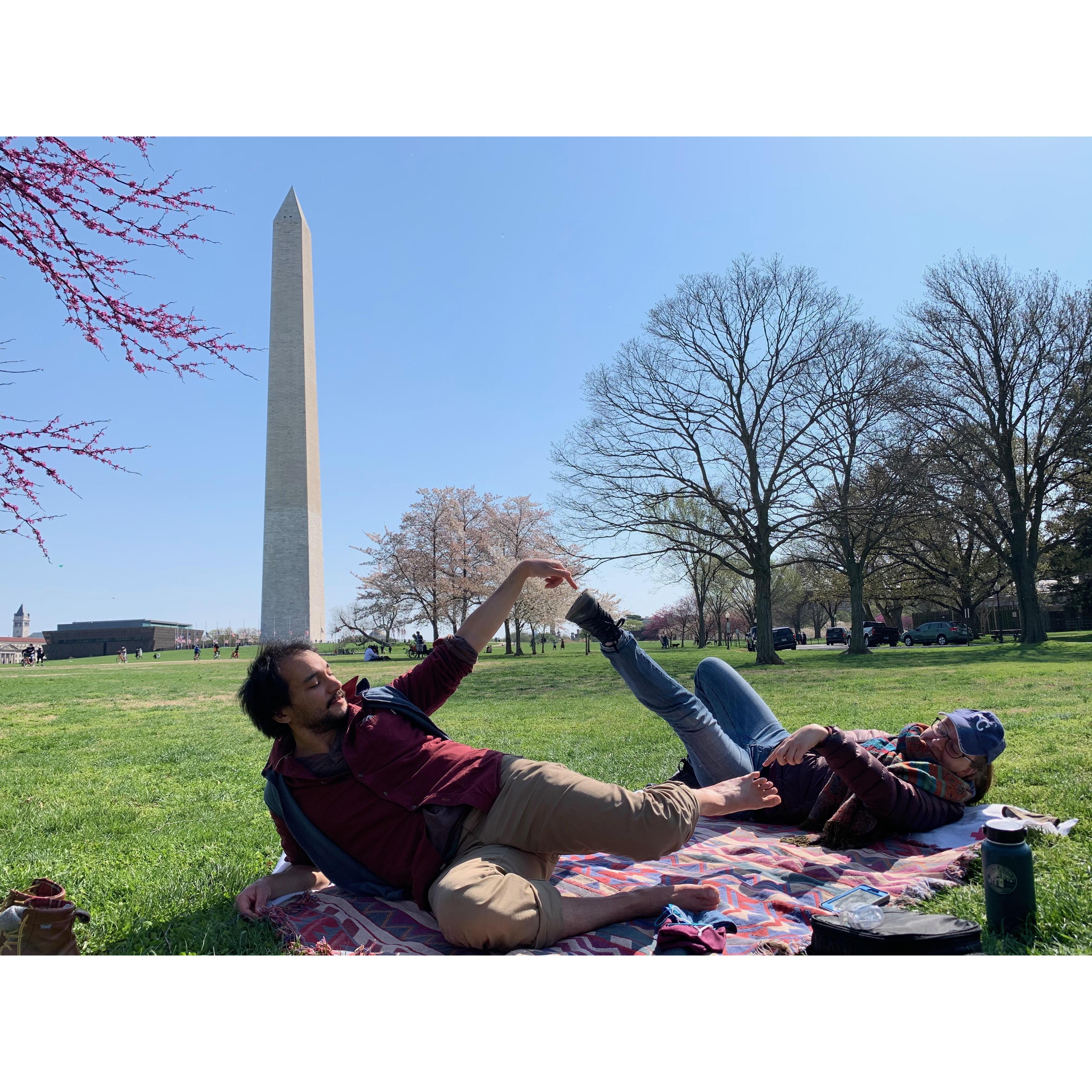 April 2021: Easter in DC with Michael, Joseph's friend from JVC