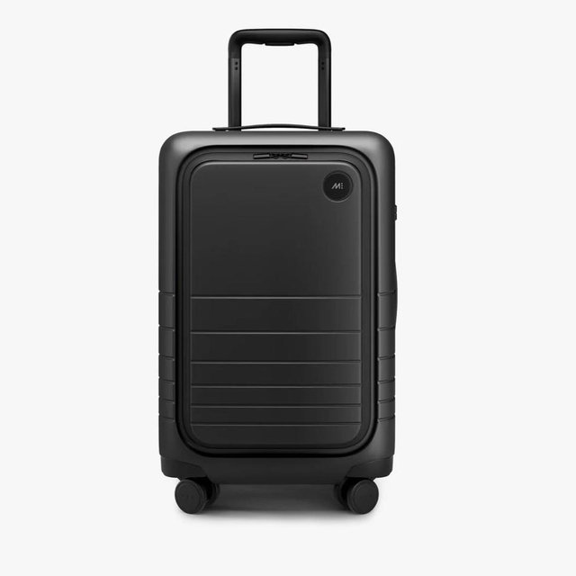 MONOS Carry-On Pro Midnight Black Suitcase