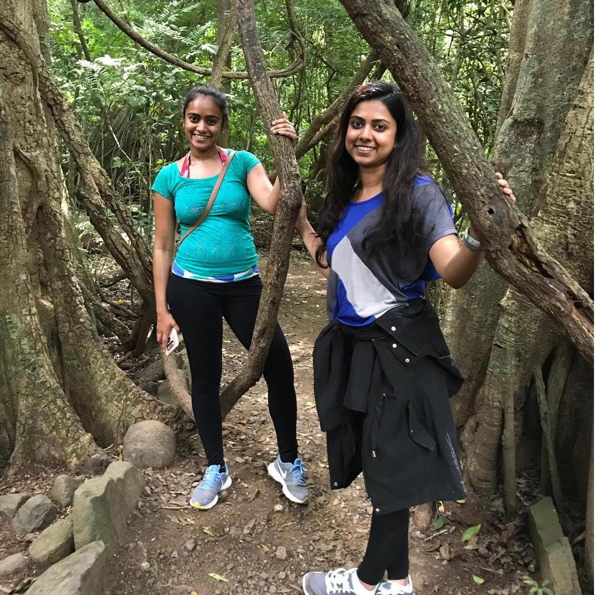 Amy and her sister on a hike!