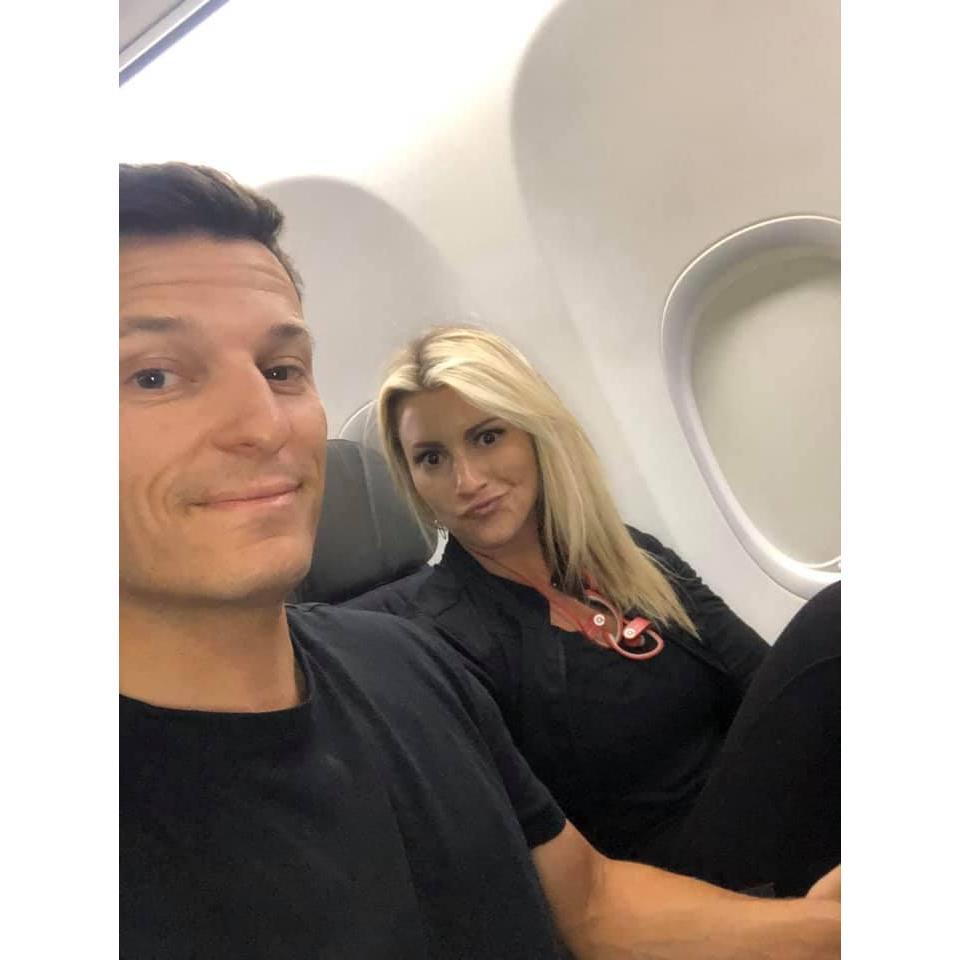 Always take a selfie on the plane - traveling is one of our favorite things to do together! This was our very first plane ride together - of many to come!
