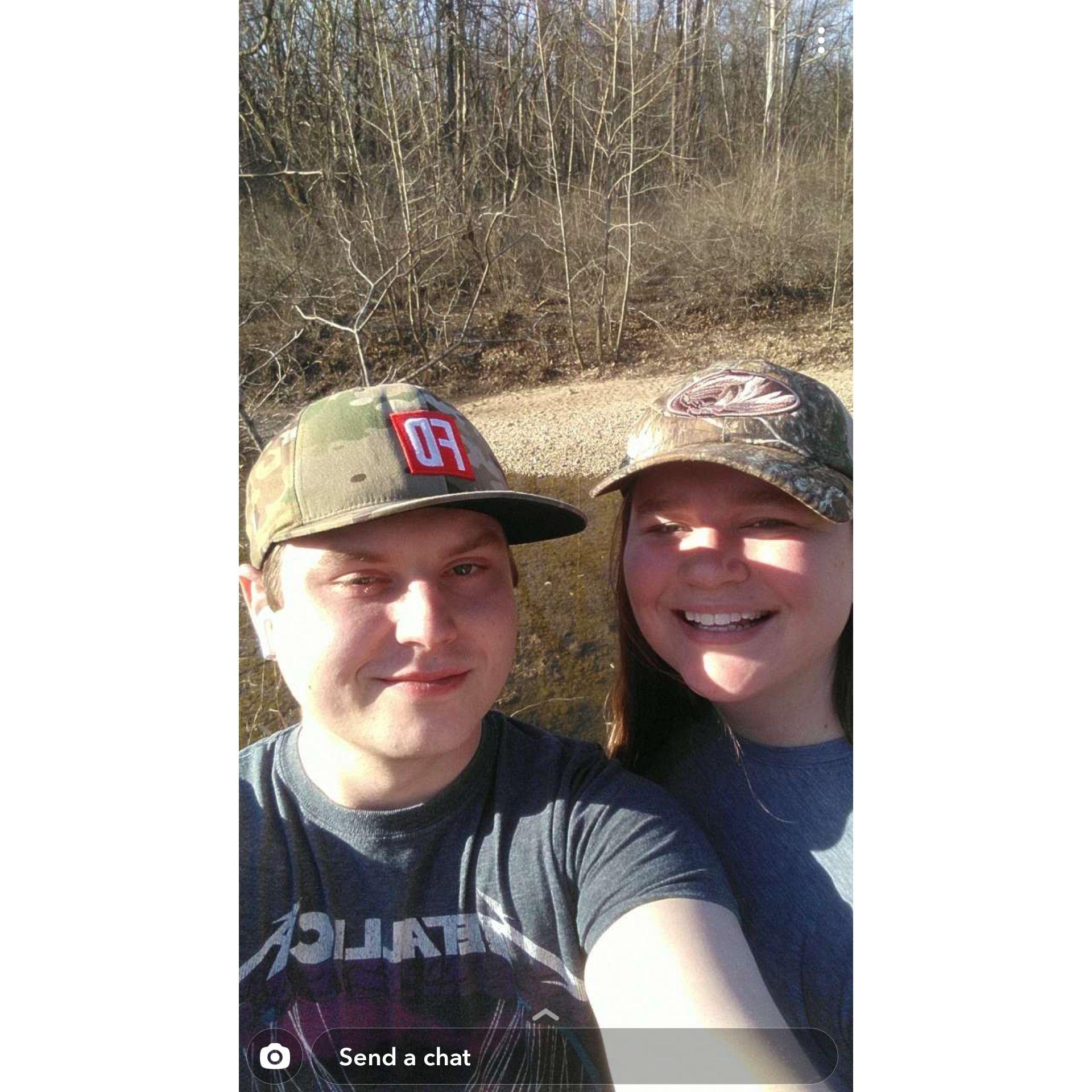 Zac and Courtney took up hiking