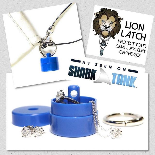 RING BOX KEYCHAIN | Lion Latch travel ring holder | keychain pill box - Grey