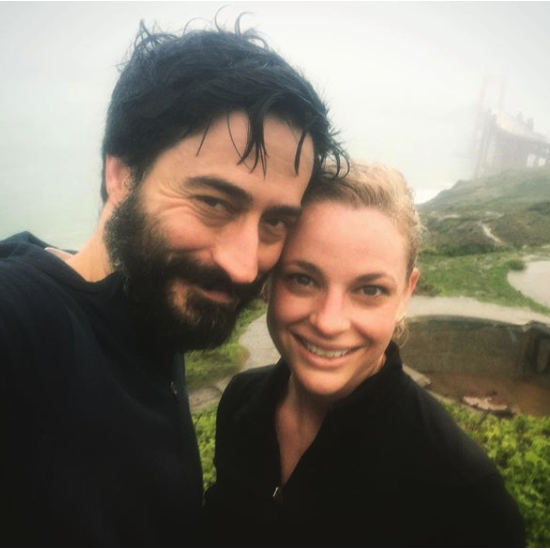 Our first selfie. Raining, winter day run.
