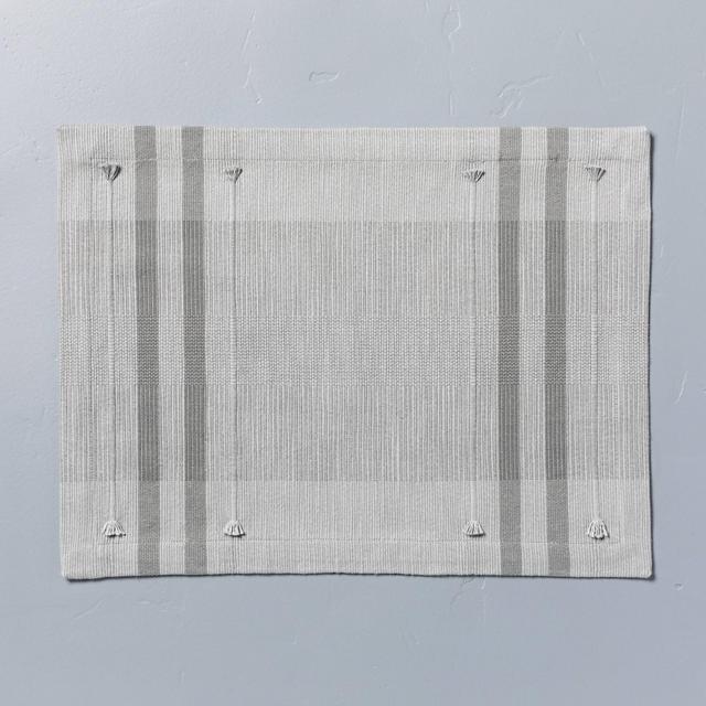 Borderline Placemat Jet Gray - Hearth & Hand™ with Magnolia
