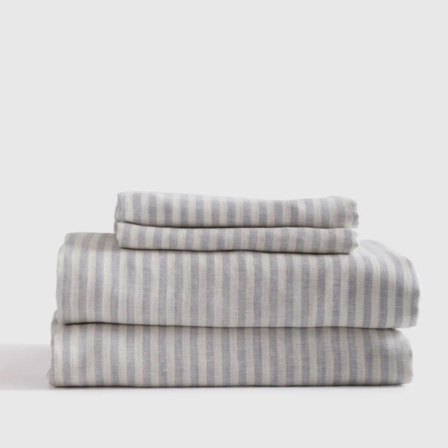 Linen Sheets | Quince King Mist/White