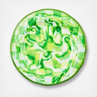 Check Melamine Salad Plate, Set of 4