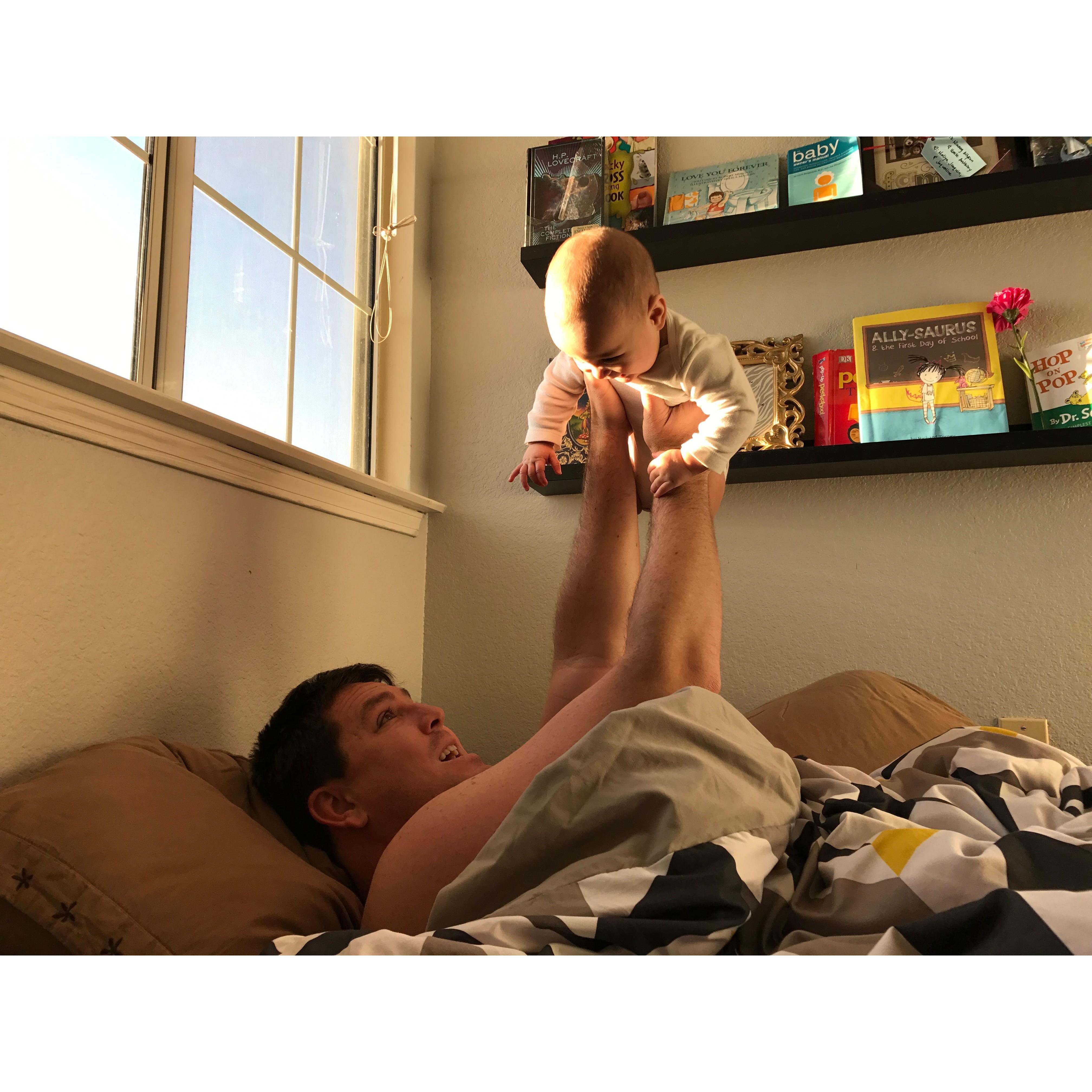 Uncle duties. Spending time with our niece, Addeline.