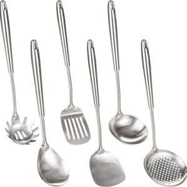 6-Pieces Stainless Steel Wok Spatula Set