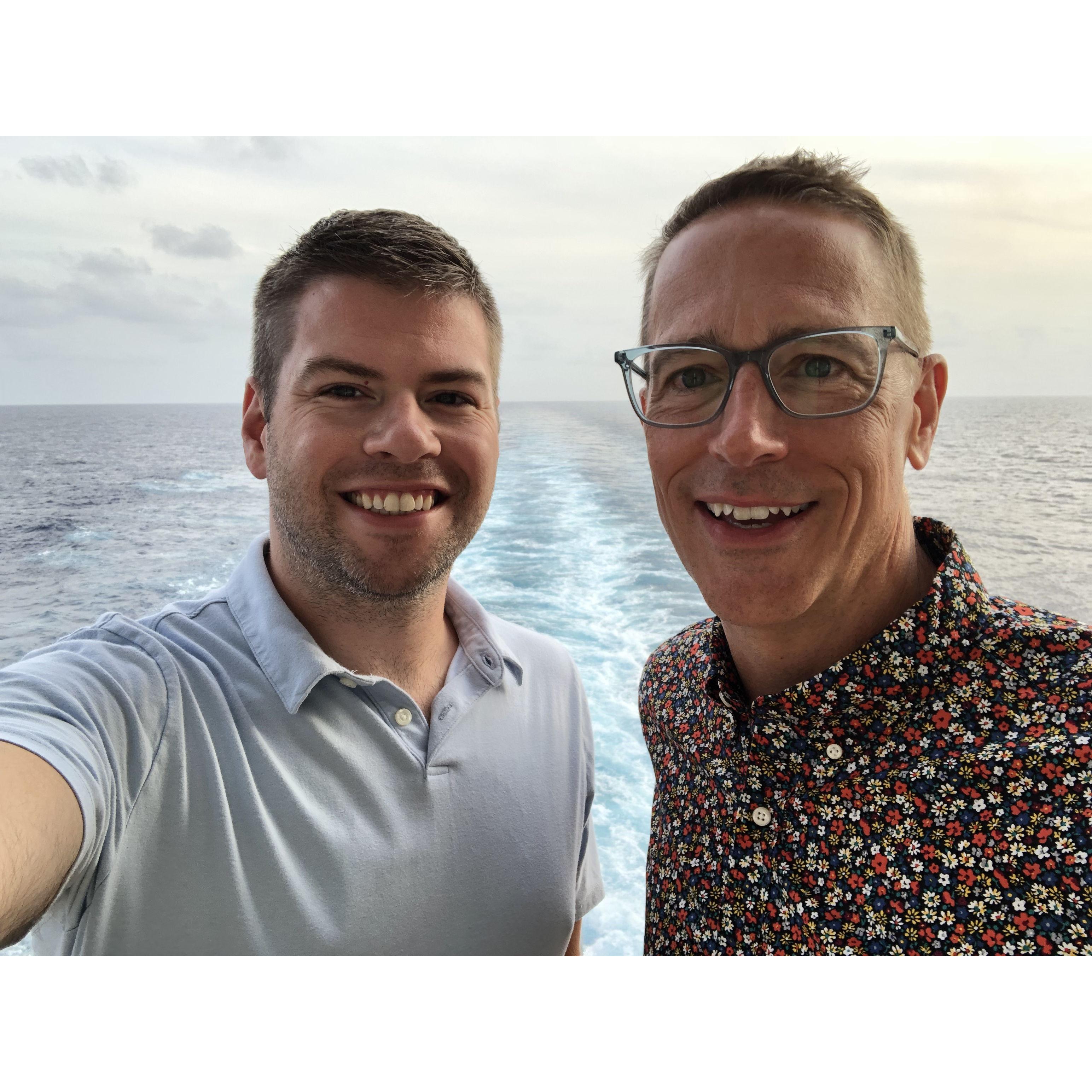 At the stern of the ship on our Caribbean cruise…you know…where Jack and Rose first met.