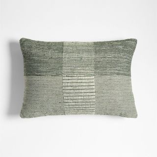 Textured Woven Stripes Lumbar Throw Pillow