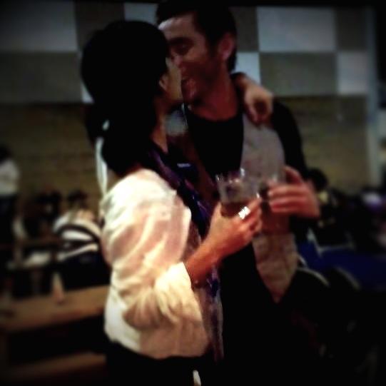 During our "1st date" in 2012 which started in Brooklyn, then we flew to Seattle...which is where this photo is taken...at October fest watching Manuela perform, then we drove to SF...
