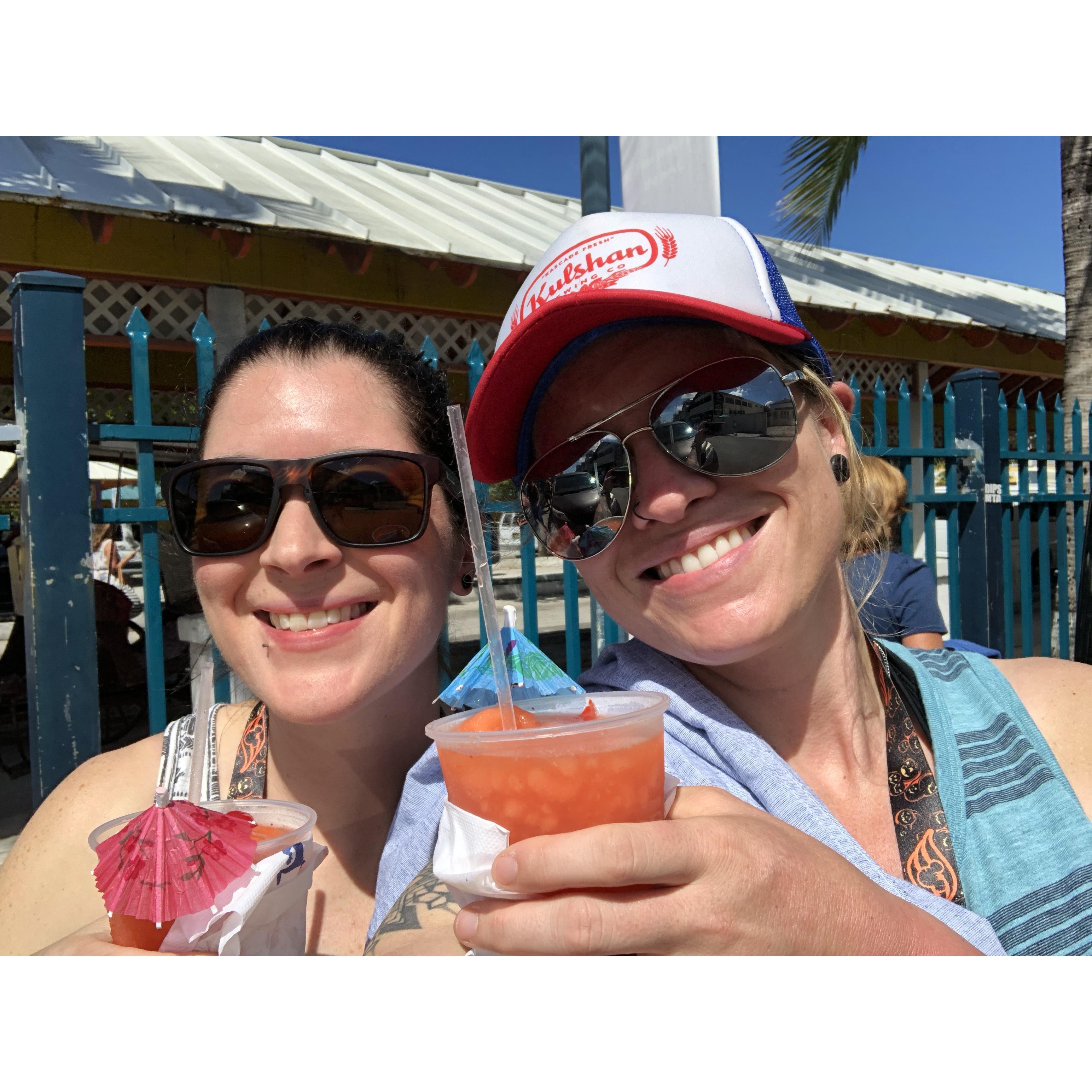 Drinks in the Bahamas!