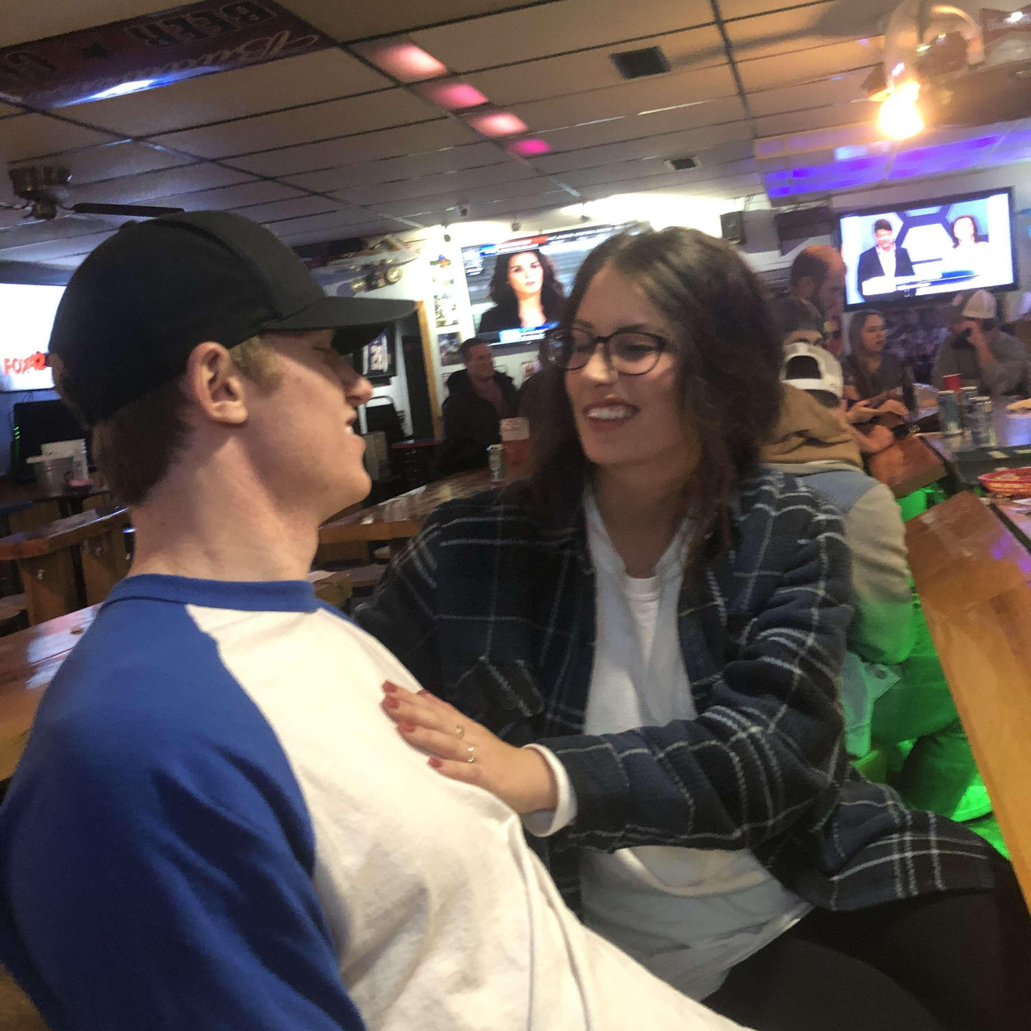 October 2018; our first photo together, at Beer City.