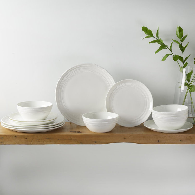 Mikasa, Kamryna 12-Piece Vegan Bone China Dinnerware Set , Service