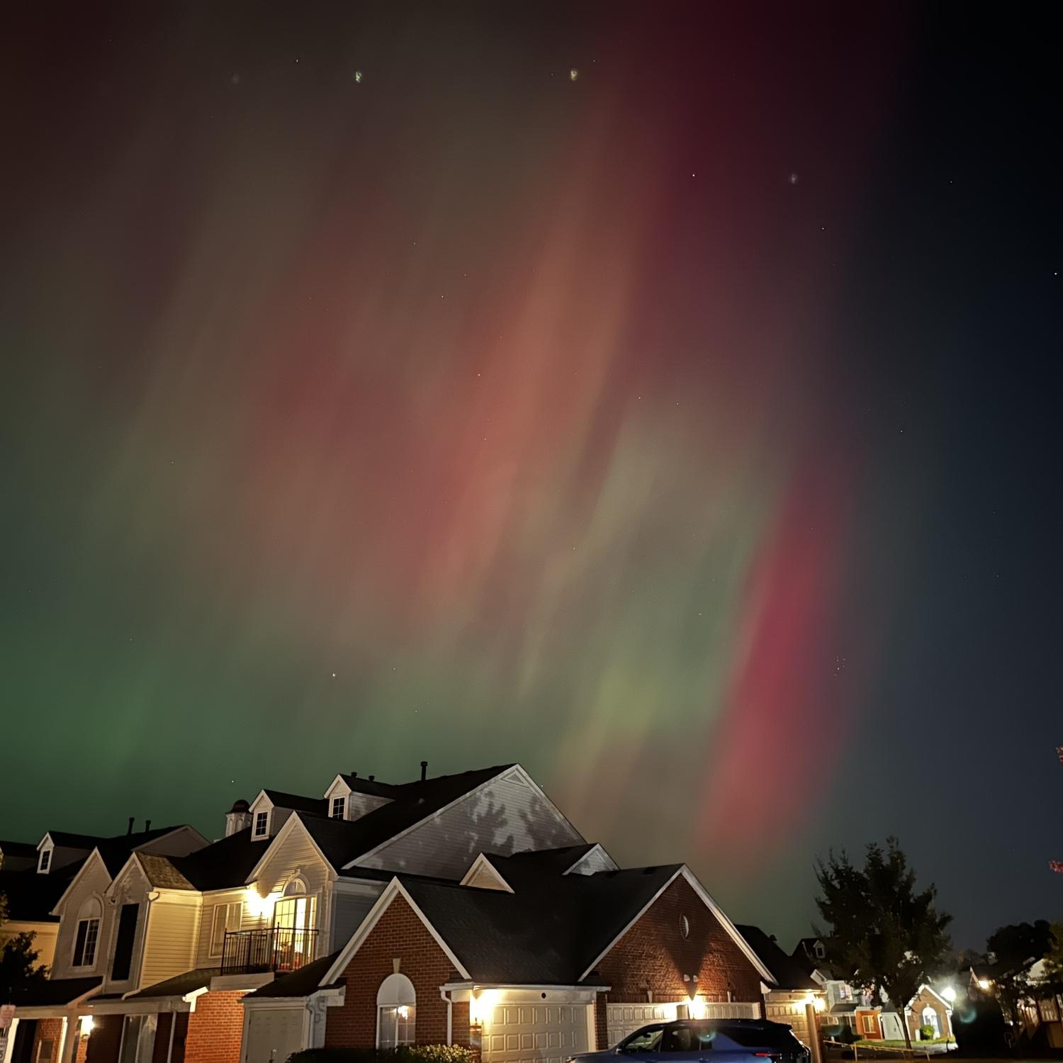 Our first time seeing the northern lights up in Michigan