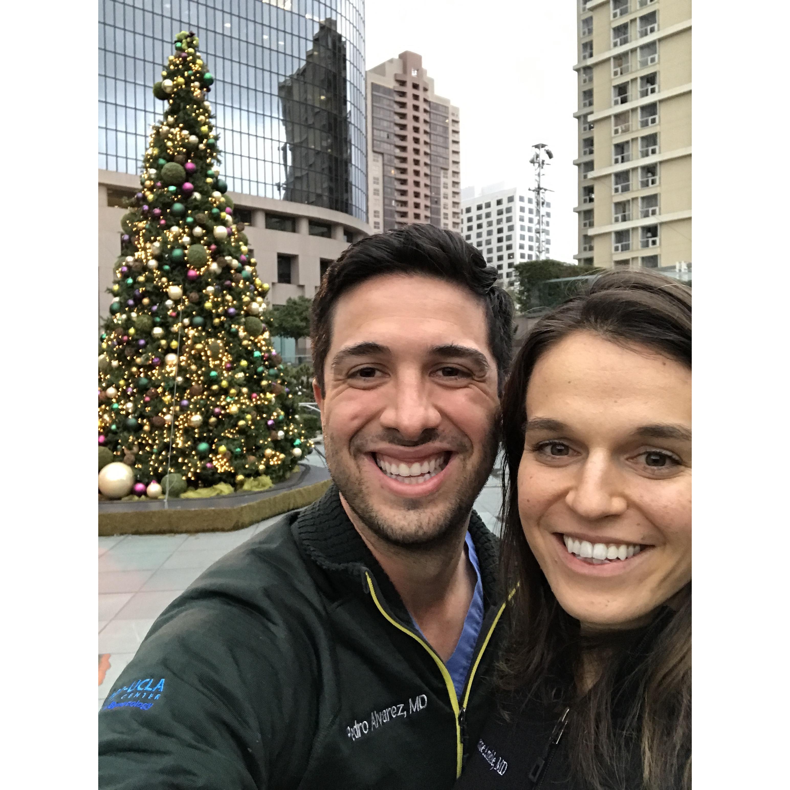 Our first unofficial "date", wrapping up a particularly fun week of night calls together.