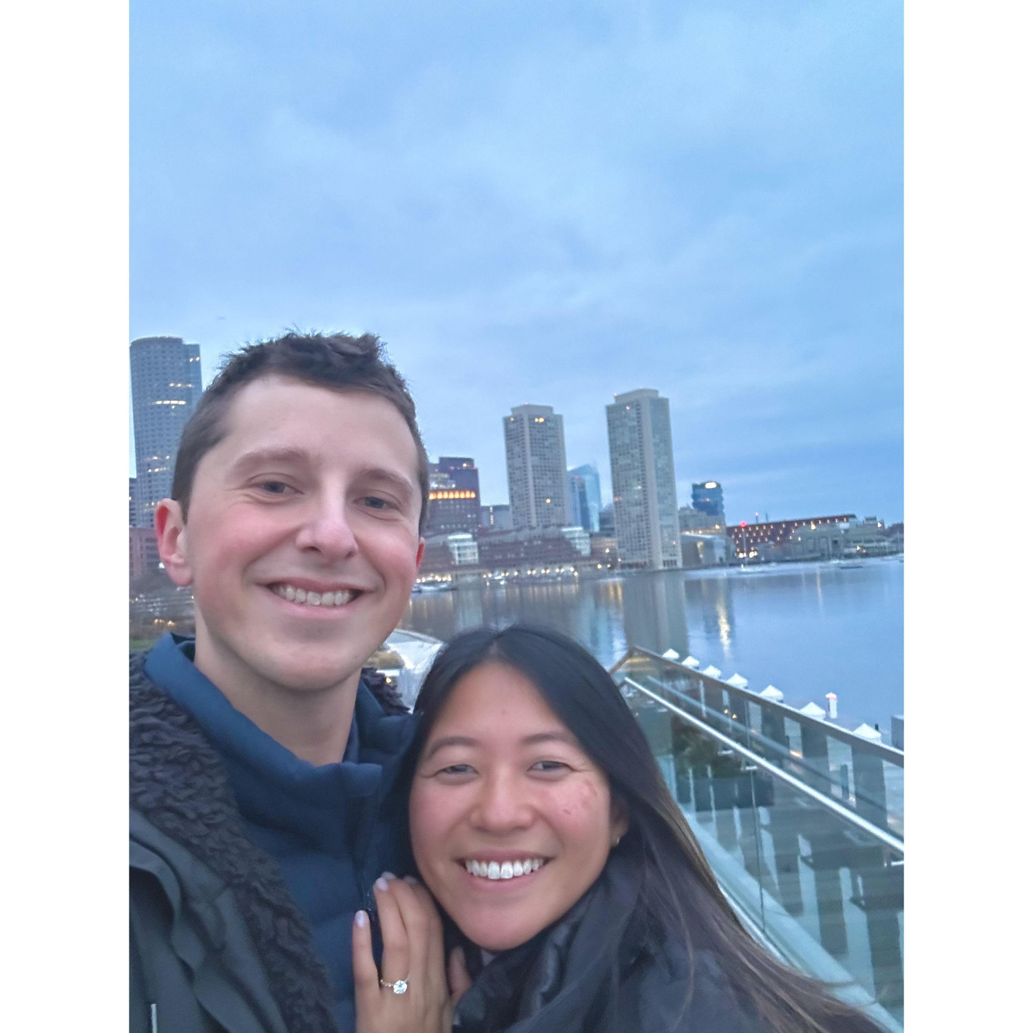 The morning we got engaged!