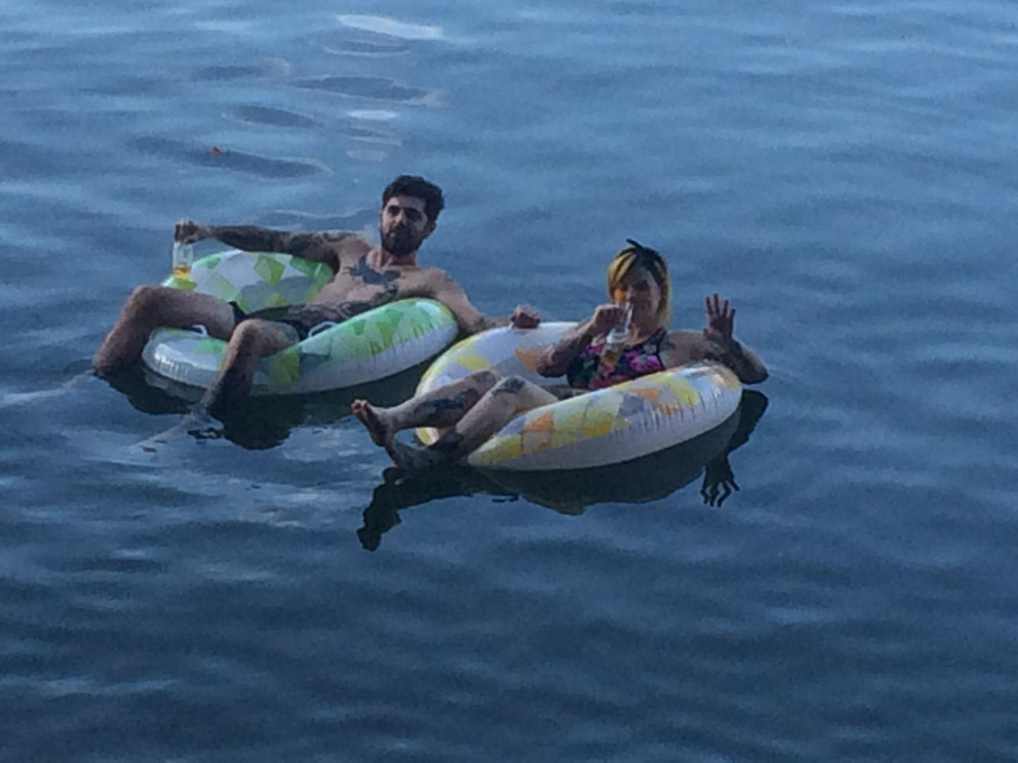 floating on a river in Shenandoah